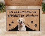 Load image into Gallery viewer, Custom Entrance Rug with Your Dog Photo and Name Funny Non Slip Rubber Front Door Mat Home Decor Personalized Doormat Housewarming Gifts
