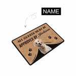 Load image into Gallery viewer, Custom Entrance Rug with Your Dog Photo and Name Funny Non Slip Rubber Front Door Mat Home Decor Personalized Doormat Housewarming Gifts
