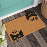 Load image into Gallery viewer, Hi Bye Cat Doormat | Housewarming Gift | Welcome Door Mat | Personalized Custom Doormat | New Home Gift | Wedding Gift | Personalized Gift
