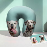 Load image into Gallery viewer, Custom U-Shaped Photo Pillow - Personalize With Your Loved Pets or Human Photos - Nap Photo Pillow - Travel Photo Pillow- Mother&#39;s Day Gift
