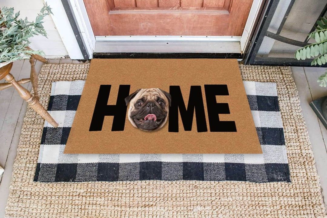 Custom Dog Photo Doormat, Personalized Welcome Mat with your dog picture on it, Funny Housewarming Gift for Dog Owners, Mat Christmas Gift