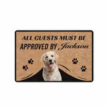 Load image into Gallery viewer, Custom Entrance Rug with Your Dog Photo and Name Funny Non Slip Rubber Front Door Mat Home Decor Personalized Doormat Housewarming Gifts
