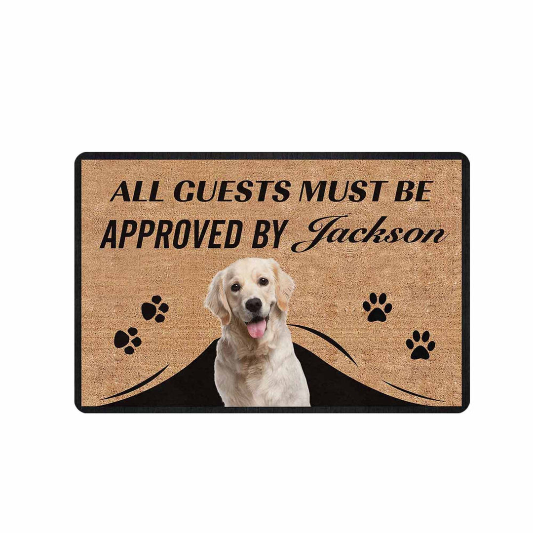 Custom Entrance Rug with Your Dog Photo and Name Funny Non Slip Rubber Front Door Mat Home Decor Personalized Doormat Housewarming Gifts