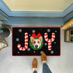 Load image into Gallery viewer, Custom Doormat with Dog Cat Pet Photo, Funny Personalized Pet Doormat, Christmas Joy Mat, Welcome Mat, Indoor Outdoor Mat, Front Door Mat
