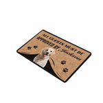 Load image into Gallery viewer, Custom Entrance Rug with Your Dog Photo and Name Funny Non Slip Rubber Front Door Mat Home Decor Personalized Doormat Housewarming Gifts
