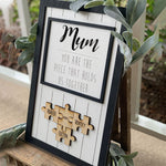 Load image into Gallery viewer, You Are The Piece That Holds Us Together Mom - Personalized Wooden Puzzle Sign
