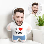 Load image into Gallery viewer, Custom Minime Throw Pillow I LOVE YOU Custom Face Gifts Personalized Photo Minime Pillow
