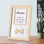 Load image into Gallery viewer, You Are The Piece That Holds Us Together Mom - Personalized Wooden Puzzle Sign
