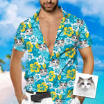 Load image into Gallery viewer, Custom Face Hawaiian Shirt Flower Beach Shirt For Pet Lover Hawaiian Beach Shirt Holiday Gift
