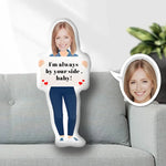 Load image into Gallery viewer, Custom Photo Face Pillow, I&#39;M Always By Your Side Face Pillow, Face Picture Pillow Doll Face Body Pillow Personalized Doll
