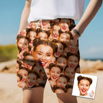 Load image into Gallery viewer, Personalized Hawaiian Short Face Beach Short Style Face on Swim Trunks Men Beach Trunk
