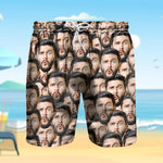 Load image into Gallery viewer, Personalized Hawaiian Short Face Beach Short Style Face on Swim Trunks Men Beach Trunk
