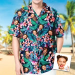 Load image into Gallery viewer, Custom Hawaiian Shirt With Face Flower Beach Shirt Hawaiian Beach Shirt Holiday Gift For Men
