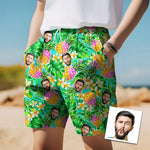 Load image into Gallery viewer, Personalized Hawaiian Short Flamingo Beach Short Style Face on Swim Trunks Men Beach Trunk
