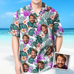 Load image into Gallery viewer, Custom Face Hawaiian Flower And Coconut Leaves All Over Print Hawaiian Beach Shirt Holiday Gift
