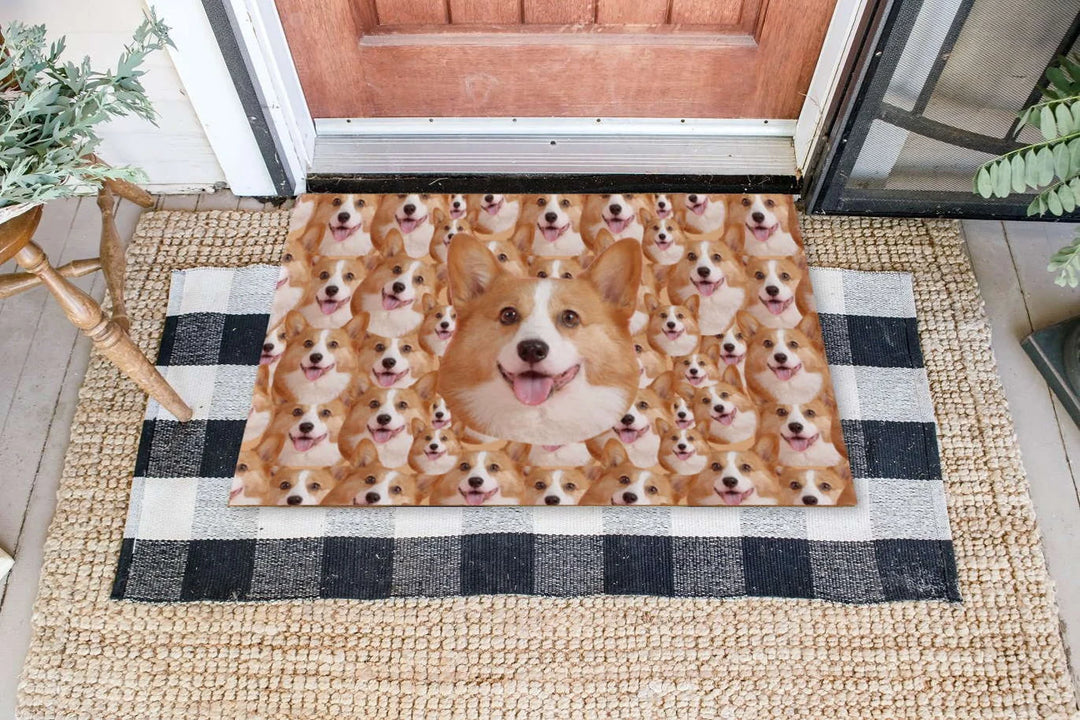 Funny Dog Doormat, Personalized Dog Face Photo Door Mat, Custom Dog Doormat gift Housewarming Party, Visitors must be approved for Christmas