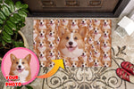 Load image into Gallery viewer, Funny Dog Doormat, Personalized Dog Face Photo Door Mat, Custom Dog Doormat gift Housewarming Party, Visitors must be approved for Christmas
